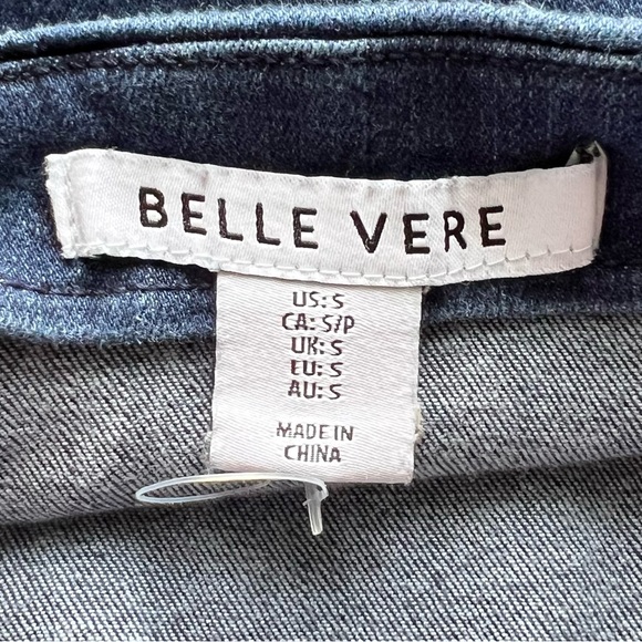 Belle Vere Dark Denim Blue Crop Stop Women’s Small Adjustable Straps Dark Wash - Picture 8 of 11